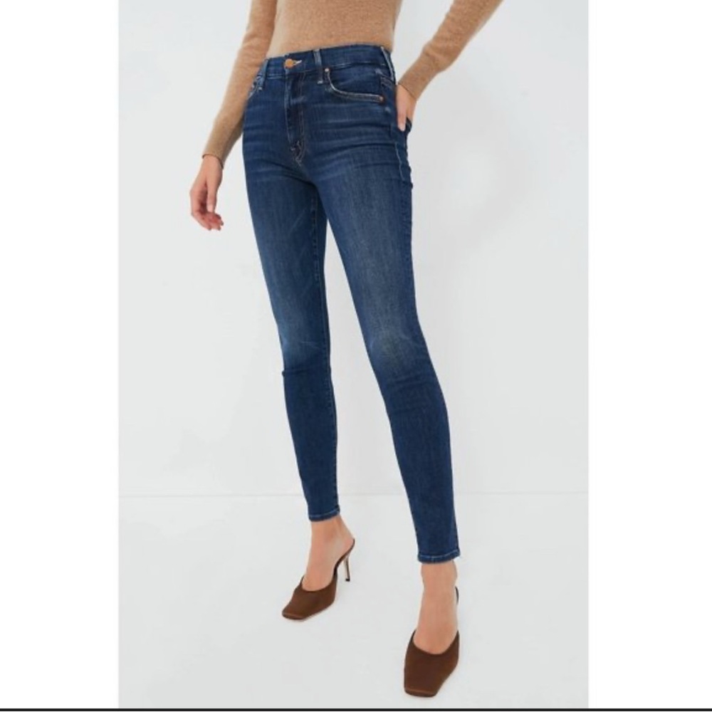 Mother The High Waist Looker Jeans in Teaming Up